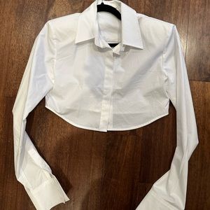 The Frankie Shop Uma Cropped Shirt Small